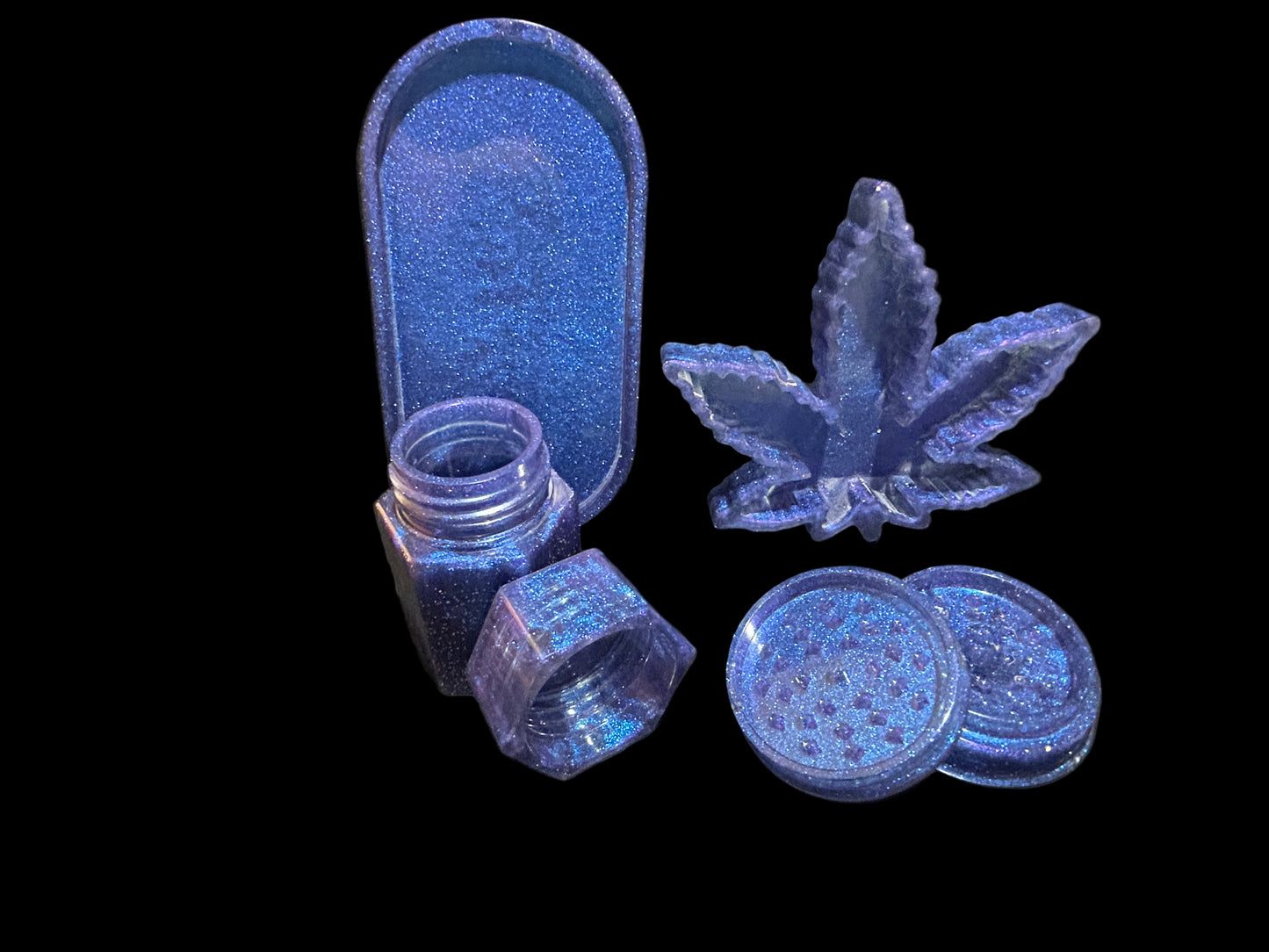 Blue Sparkle Small Tray Set