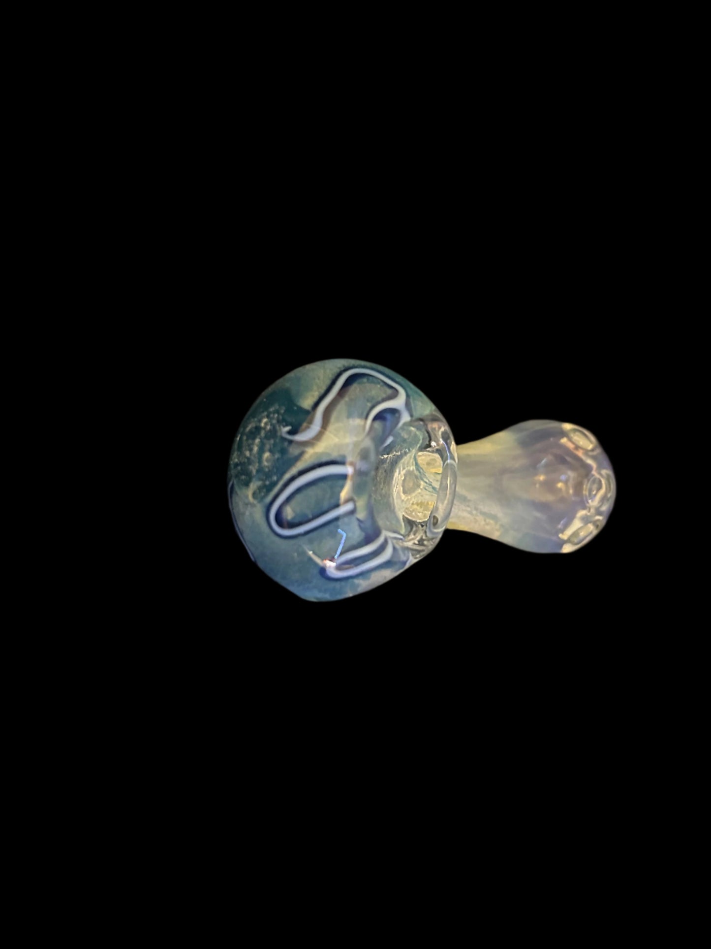 Color Changing Silver Fumed Frit Glass Pipe