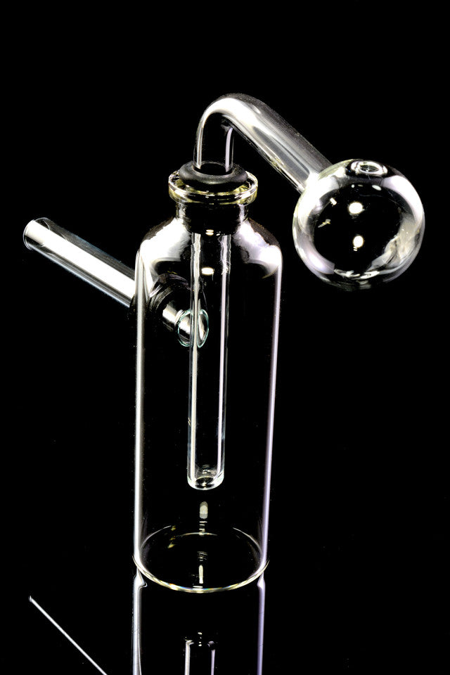 4" Small Clear Glass Bottle Oil Burner Bubbler Rig