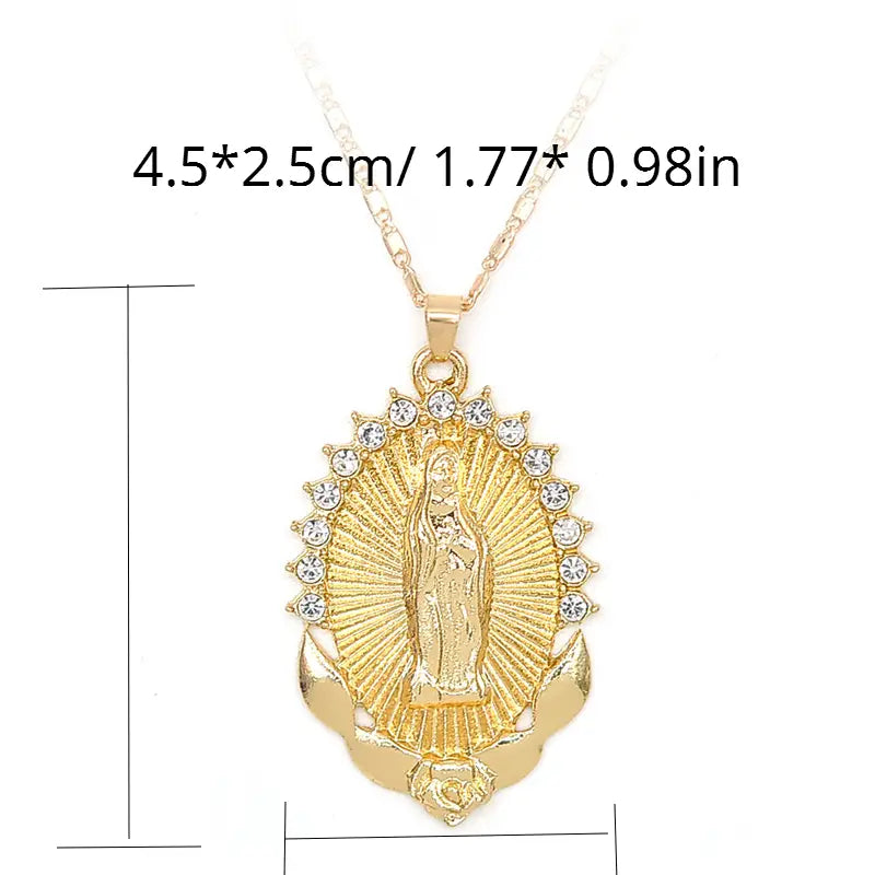 1pc Virgin Mary Pendant Necklace