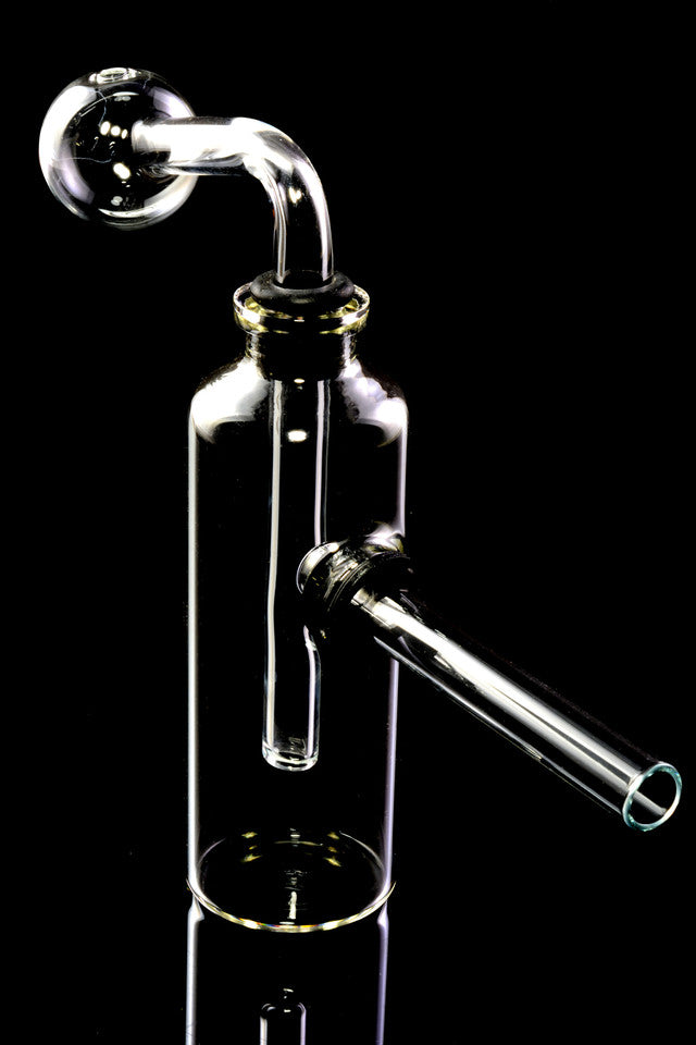 4" Small Clear Glass Bottle Oil Burner Bubbler Rig