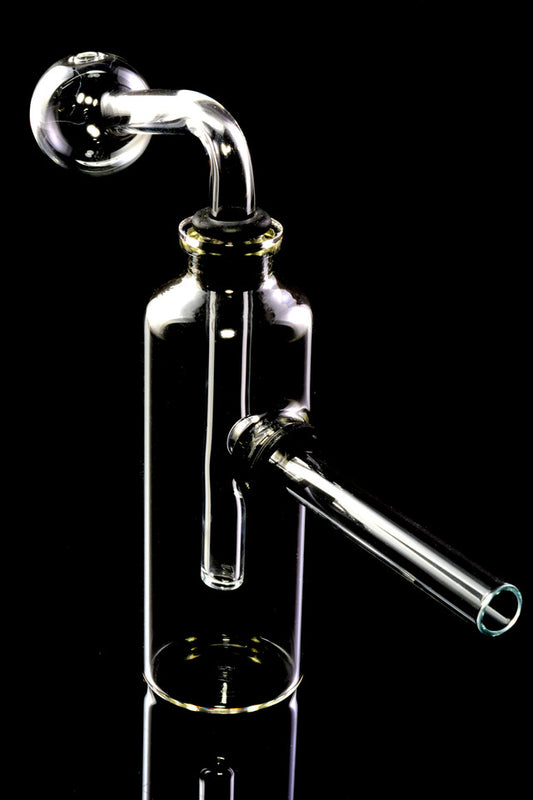4" Small Clear Glass Bottle Oil Burner Bubbler Rig