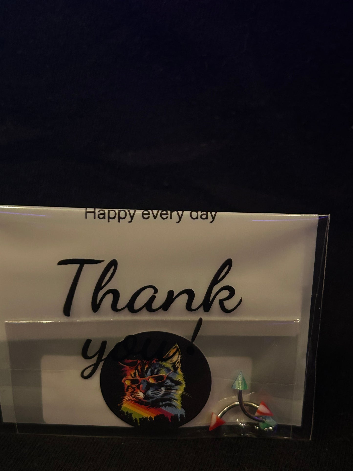 Red/White/Green - Triangle Rainbow Colorful Acrylic Eyebrow